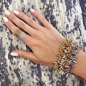 Stella & Dot Silver Renegade Cluster Bracelet